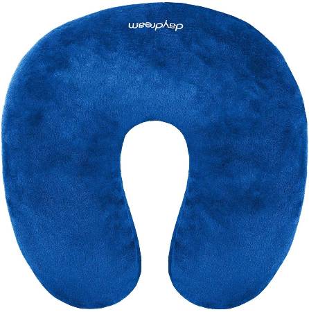 Daydream Blue Travel Neck Pillow with Microbeads