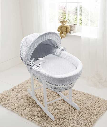 White-Dimple-Moses-Basket-With-Rocker-Review