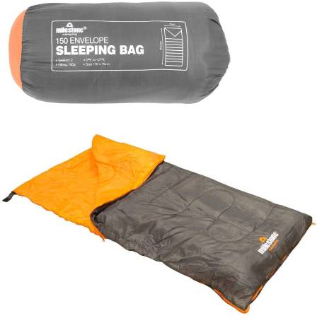 Milestone Camping 26700 Envelope Sleeping Bag 2 Season