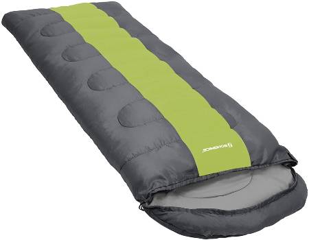 SONGMICS Wide Sleeping Bag with Compression Sack 4 Seasons Easy to Carry